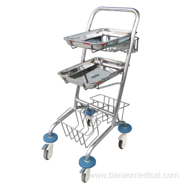 Hospital Stainless Steel Convenient I.V. Trolley